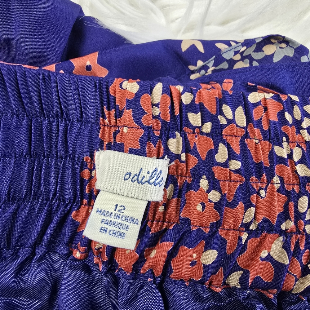 Anthropolgie SILK Odille Belted Tiered Silk Mini Skirt 12 - Picture 9 of 14